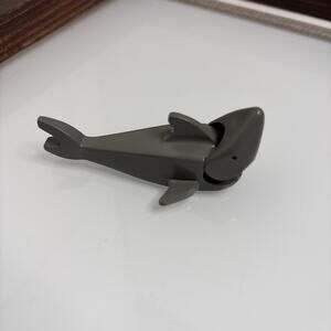 LEGO Dark Gray Shark Pointed Nose Debossed Eyes 2547c01 Animal Part